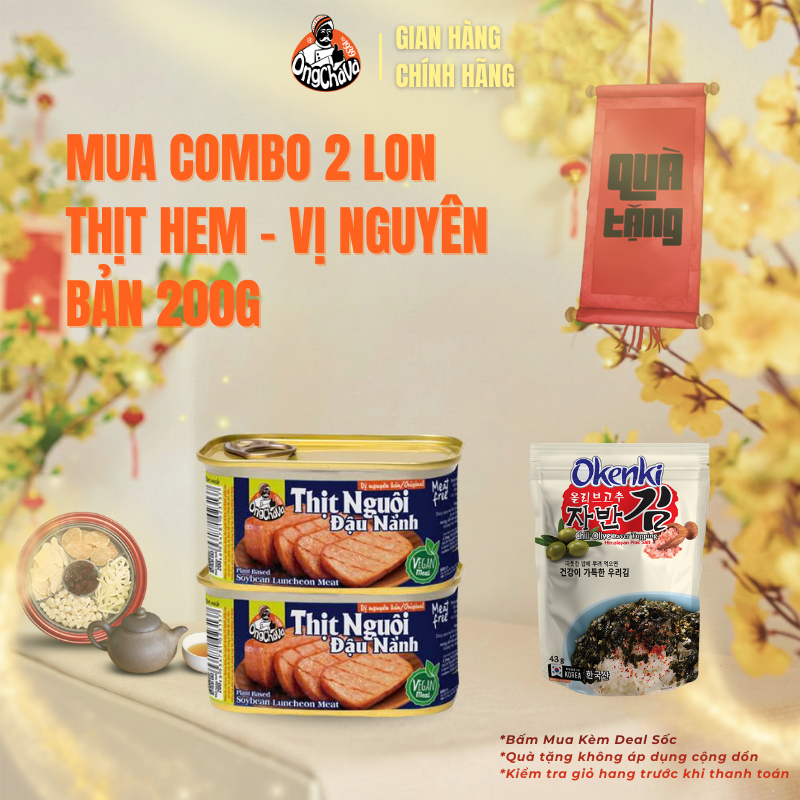 Combo 2 Hộp Thịt Hem Chay Ông Chà Và - Vị Nguyên Bản 200g
