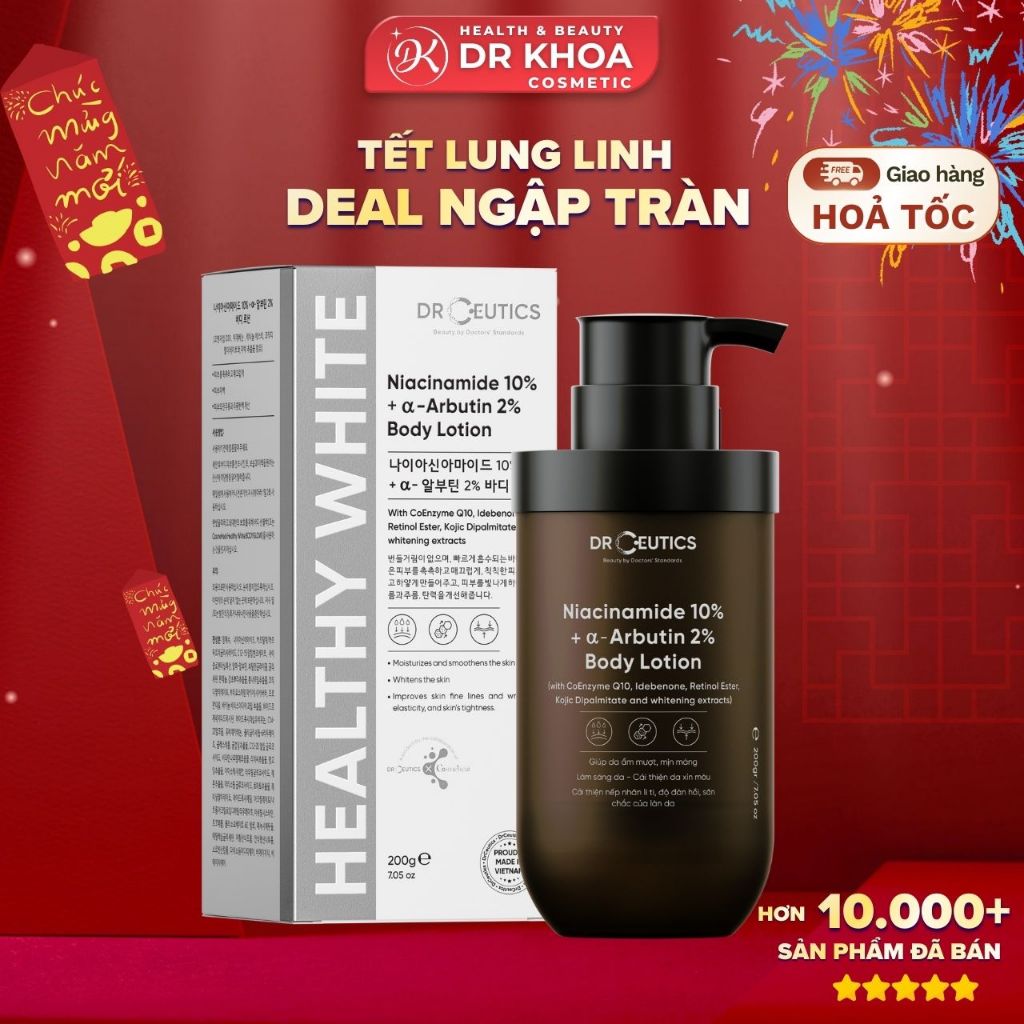 DRCEUTICS Sữa Dưỡng Thể Trắng Da DrCeutics Body Lotion Healthy White (200ml)