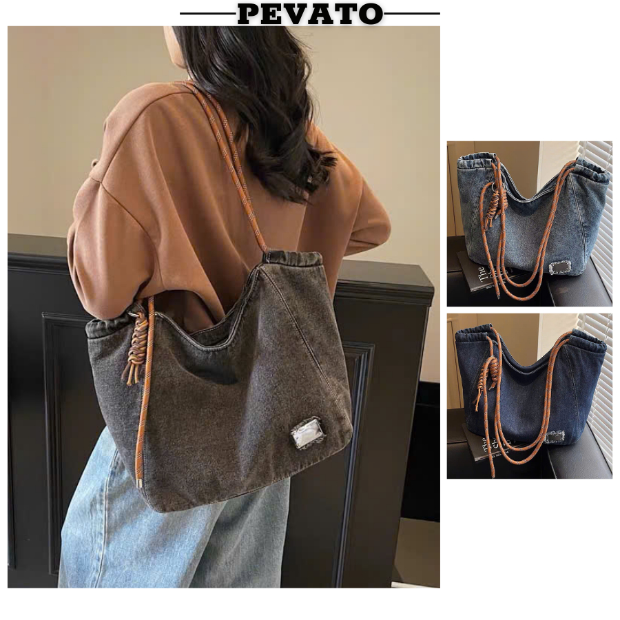 Túi Xách Nữ Bản To Túi Tote Nữ Chất Jean