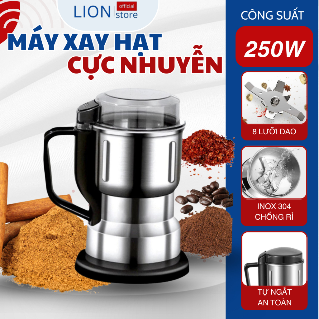 [𝐠𝐢𝐚𝐝𝐮𝐧𝐠𝐋𝐈𝐎𝐍] Máy Xay Hạt Siêu Mịn, Máy Xay Bột Ngũ Cốc, Máy Xay Đa Năng, Máy Xay Công Suất Lớn 8 Lưỡi Dao Sắc Bén