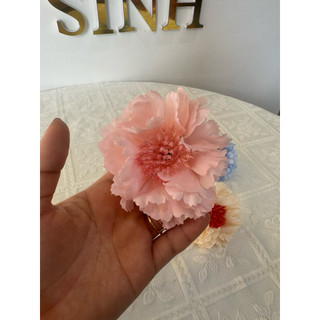 H718 Sỉ Sét 10 đầu bông cẩm chướng 8cm hoa vải trang trí Tết, decor giỏ quà, tháp bánh kẹo, oản tài lộc, bó hoa, sự kiện