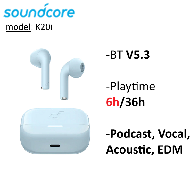 Tai Nghe Bluetooth 5.3 Soundcore K20i (A3994) -Bảo Hành 6 tháng