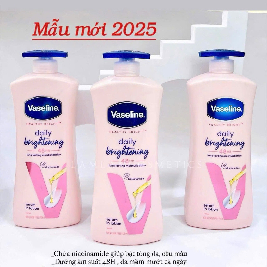 MẪU MỚI Sữa dưỡng thể trắng da Vaseline Healthy Bright Mỹ 725ml Daily brightening