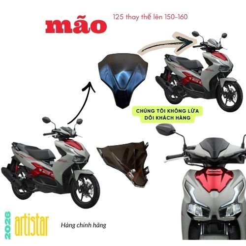 Mão Đầu Air Blade AB 125 150 2020 - 2023 Đen Khói mã [ DAN AB 125 ]
