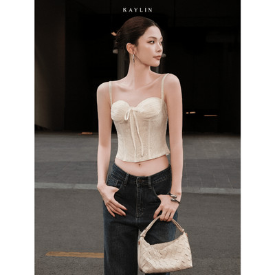 Áo kiểu KAYLIN Corset ren phối kim sa LACE CORSET chất vải ren thêu BST THE FIRST BREATH - A133T1