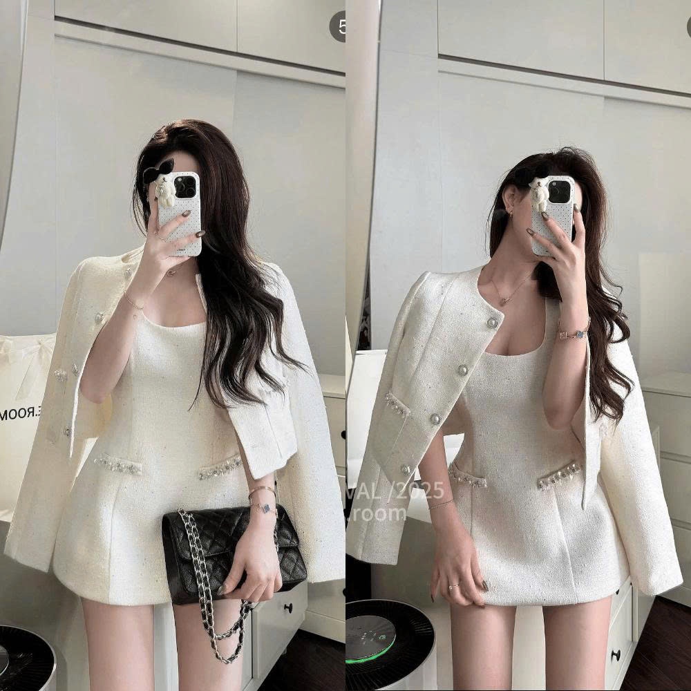 Set Dạ Tweed Kim Sa Tiểu Thư 2001 Clothing