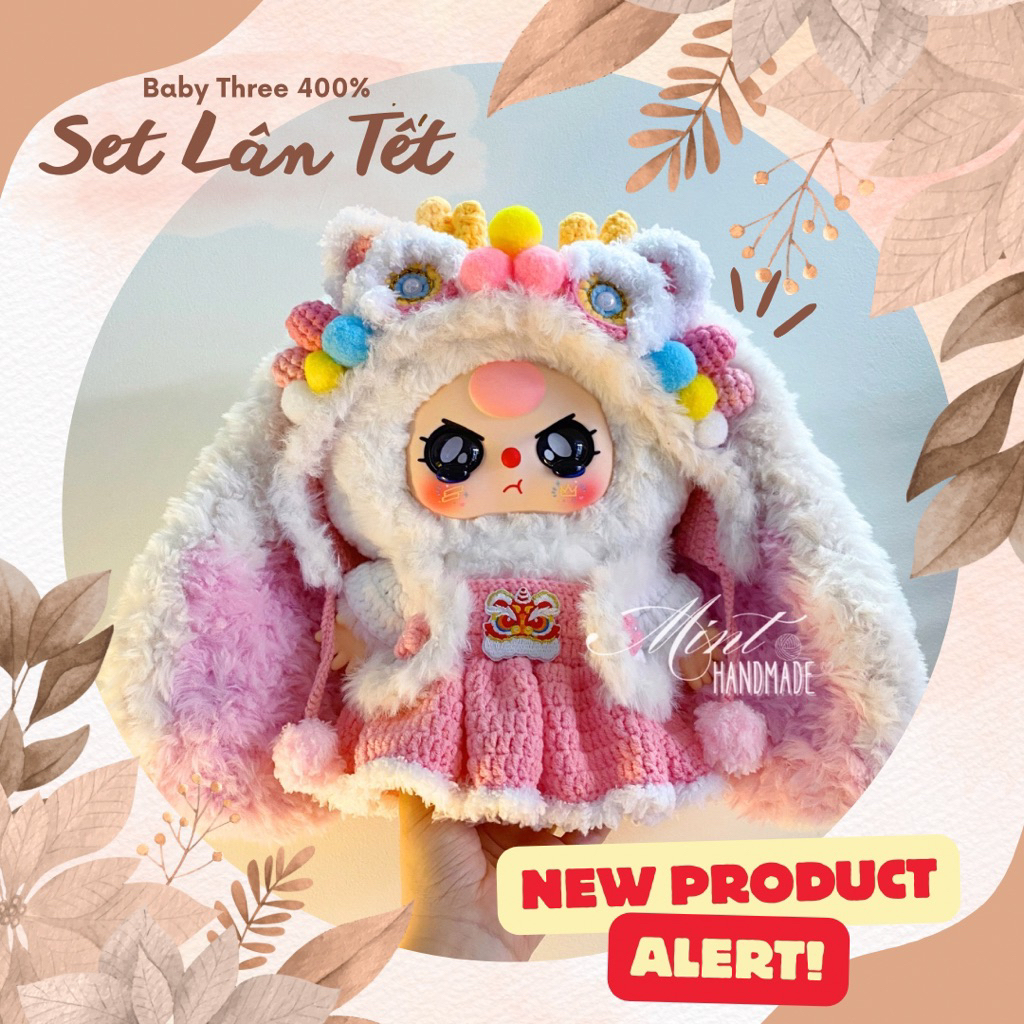 [ Baby Three Outfit ] Set Lân Baby Three - Set Lân 400% Baby Three - Đồ Lân Baby Three Móc Len - Đầm