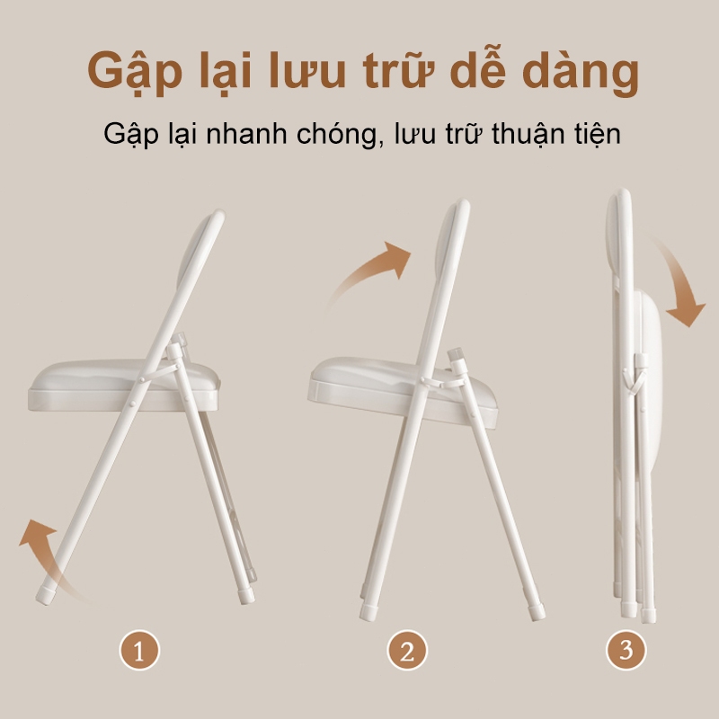 【Hà Nội giao nhanh】Ghế Gấp Gọn Văn Phòng Tựa Lưng Bọc Da Mềm Êm Ái Tiết Kiệm Không Gian Dùng Cho Làm Việc | BigBuy360 - bigbuy360.vn