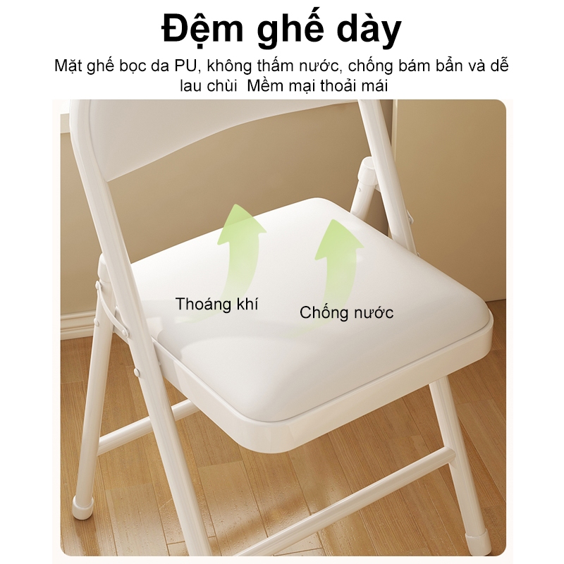 【Hà Nội giao nhanh】Ghế Gấp Gọn Văn Phòng Tựa Lưng Bọc Da Mềm Êm Ái Tiết Kiệm Không Gian Dùng Cho Làm Việc | BigBuy360 - bigbuy360.vn