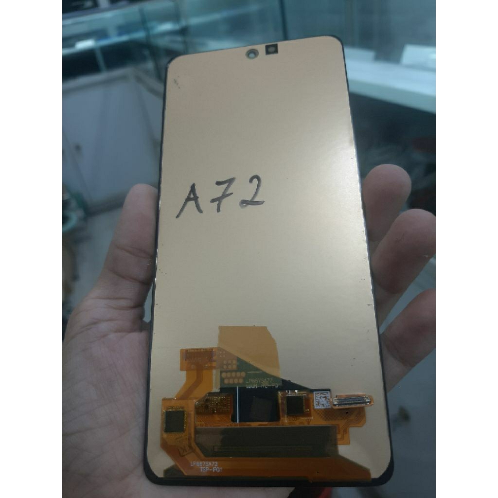 Màn hình sam sung A72 4g,A725 OLED cũ ép kính bị ám xanh vẫn sử dụng tốt