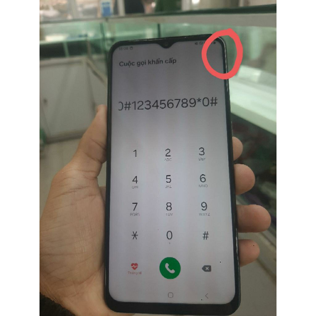 Màn hình sam sung A13,A23 zin cũ bị chấm phản quang nhỏ vẫn sử dụng tốt