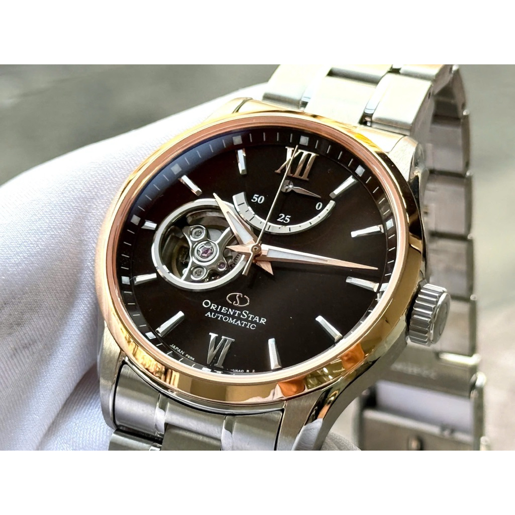 Đồng Hồ Nam Orient Star RK-AT0005Y Automatic Size 39.5 Brown Semi Skeleton Limited