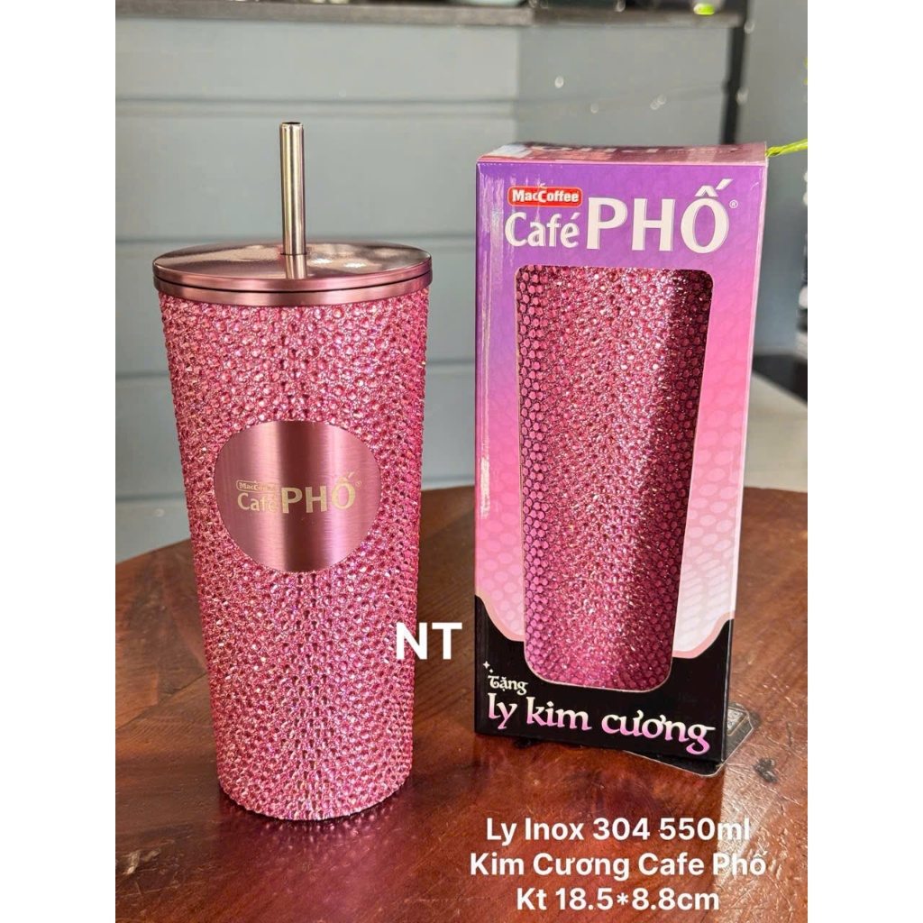 LY GIỮ NHIỆT KIM CƯƠNG-QUÀ KM CF PHỐ