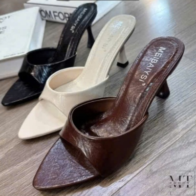 DÉP CAO GÓT 7 CM QUAI ÊM SI MỠ NHĂN CÁ TÍNH , 3 MÀU ĐEN KEM NÂU , _NGOC TRINH STORE_MÃ002_L2B. | BigBuy360 - bigbuy360.vn