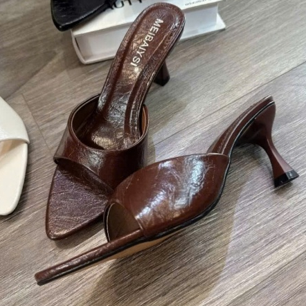DÉP CAO GÓT 7 CM QUAI ÊM SI MỠ NHĂN CÁ TÍNH , 3 MÀU ĐEN KEM NÂU , _NGOC TRINH STORE_MÃ002_L2B. | BigBuy360 - bigbuy360.vn