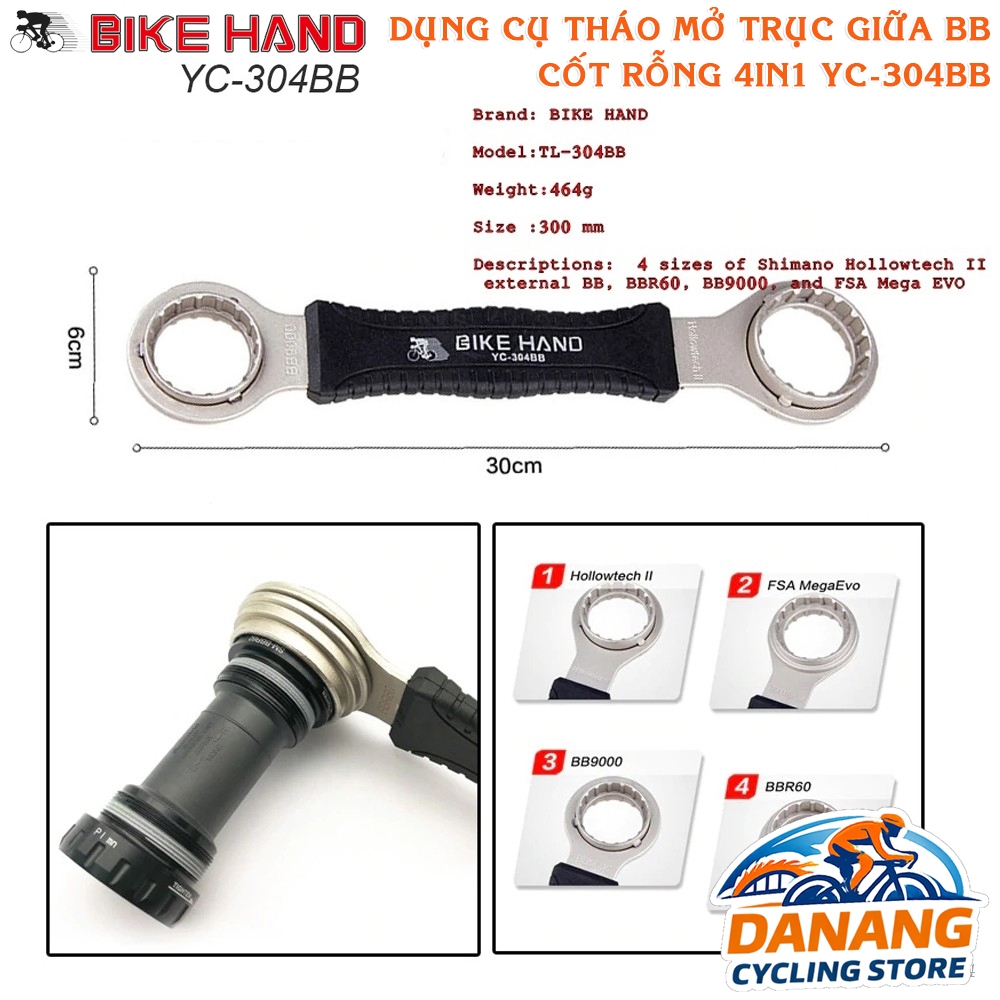 Dụng Cụ Tháo BB Trục Giữa Cốt Rỗng Hollowtech II Xe Đạp BIKE HAND YC-304BB (4 in 1)