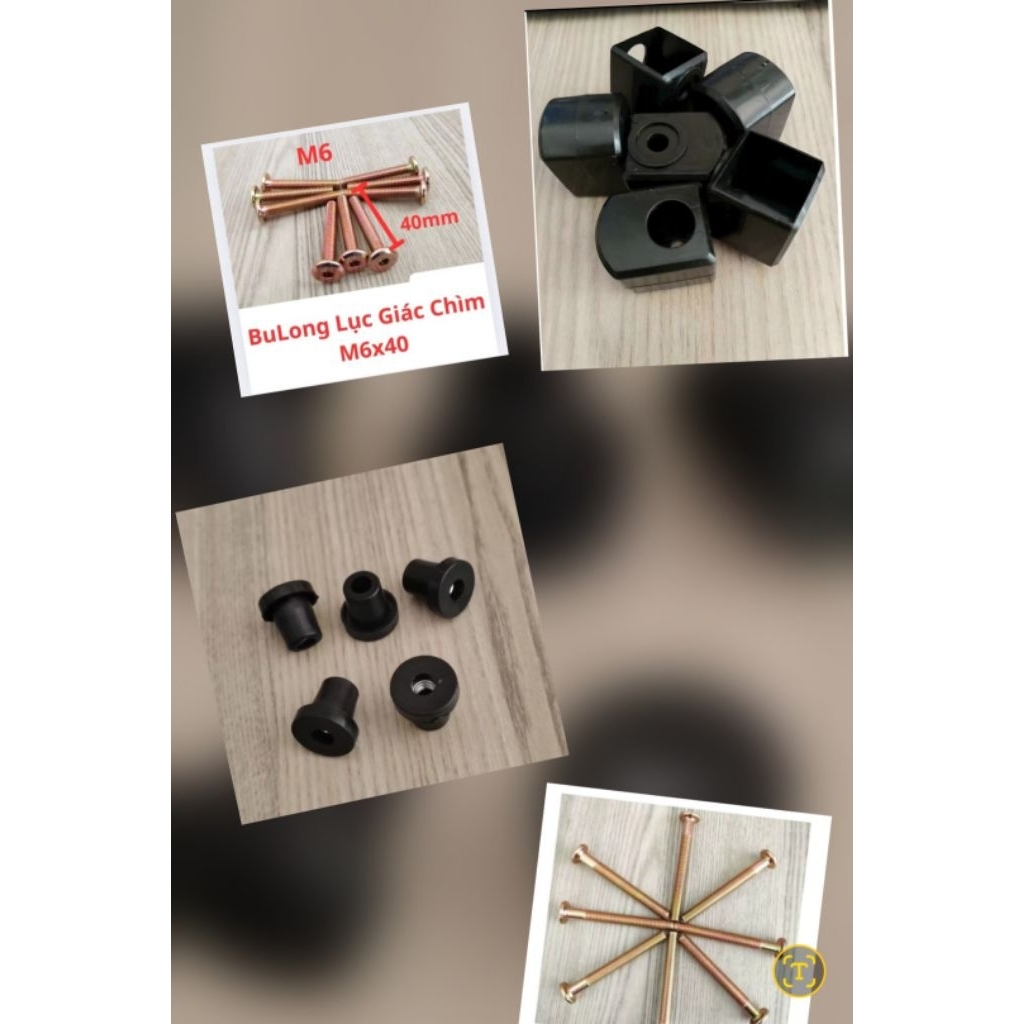 Phụ kiện ghế Camping, Nút nhựa chụp đầu ống, Nút gắn thanh ngang, nút chân ghế camping, vít