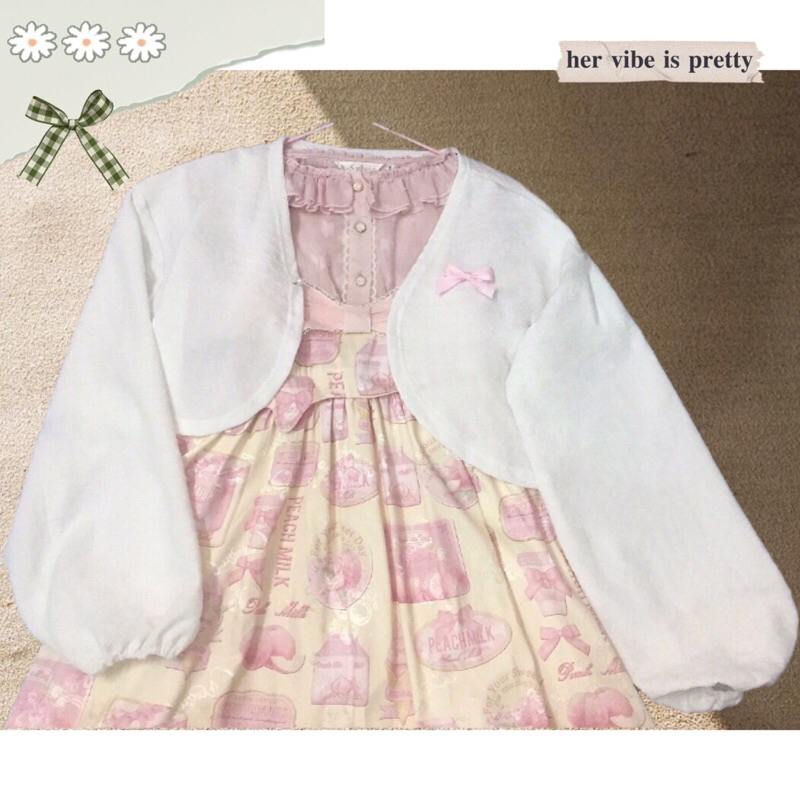 [New] Áo khoác bolero dáng ngắn croptop tay bồng phối lolita