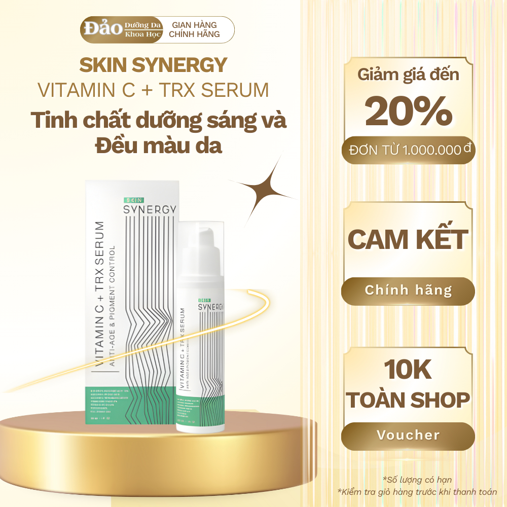 Tinh chất Skin Synergy Vitamin C + TRX Serum giúp dưỡng sáng, đều màu và cải thiện sắc da 30ml