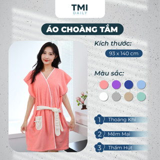 Áo Choàng Tắm, Khăn Tắm Thấm Nước Nhanh Khô, Mềm Mại, Áo choàng ngủ mềm mại TMI Daily