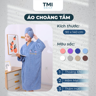 Áo Choàng Tắm, Váy Tắm Có Dây Đeo Chéo Hình Teng Tay Dài Dễ Thương Thấm Hút Mềm Mại TMI Daily