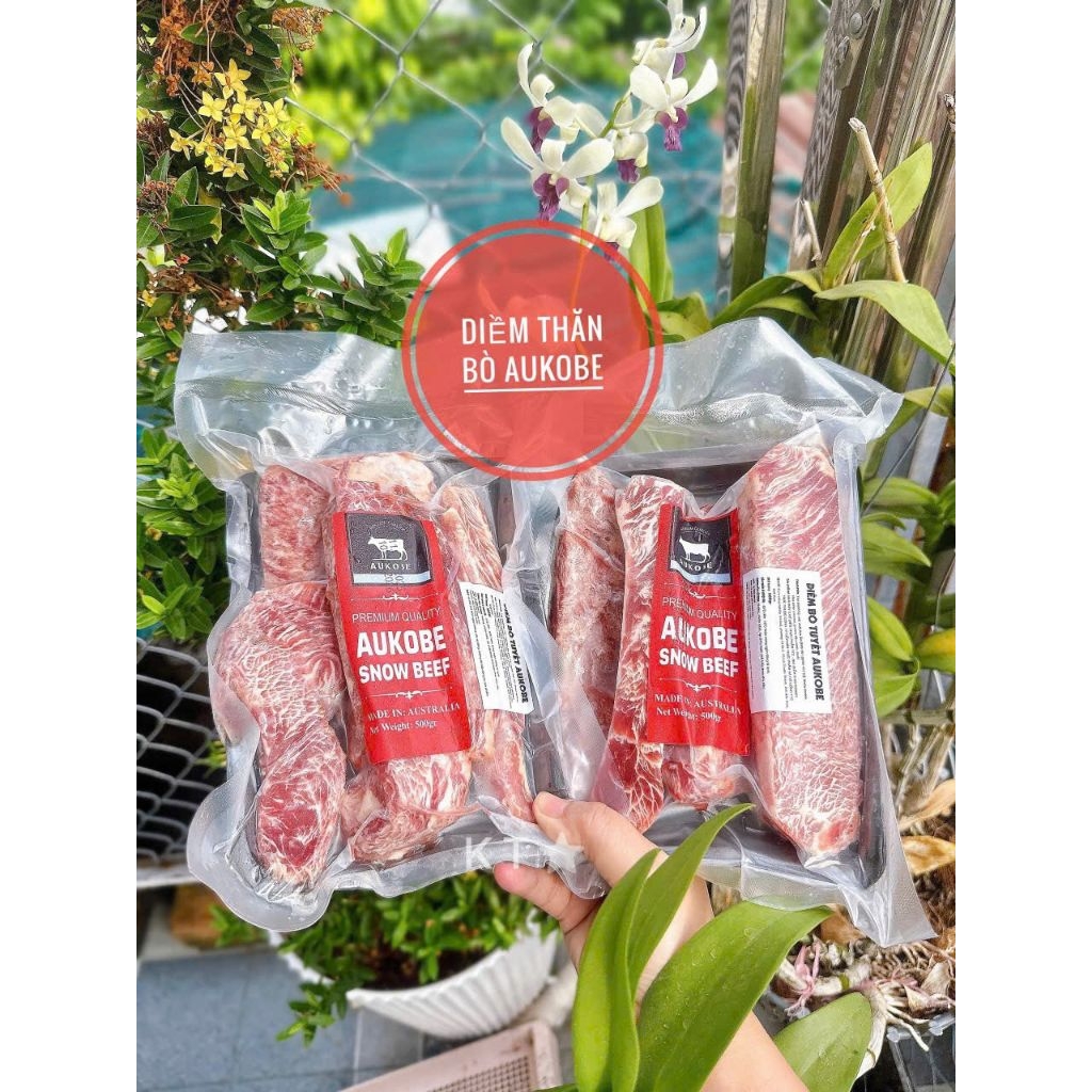 DIỀM THĂN NGOẠI BÒ AUKOBE. khay 500g (giao hoả tốc)