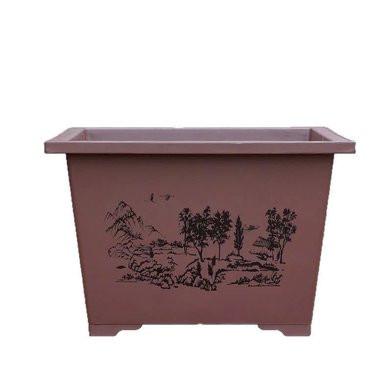 Chậu Trồng Cây BON SAI hình vuông, Chậu nhựa giả gốm cao cấp trồng cây kiểng bon sai