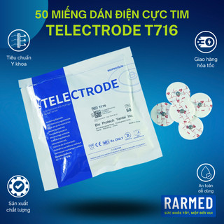 Túi 50 miếng dán điện cực tim TELECTRODE T716 điện cực máy điện tim - Loại cao cấp