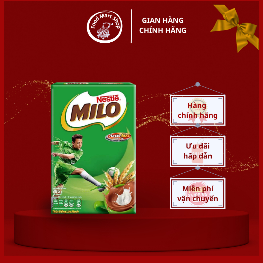 Bột thức uống lúa mạch Milo Active Go (hộp 285g)