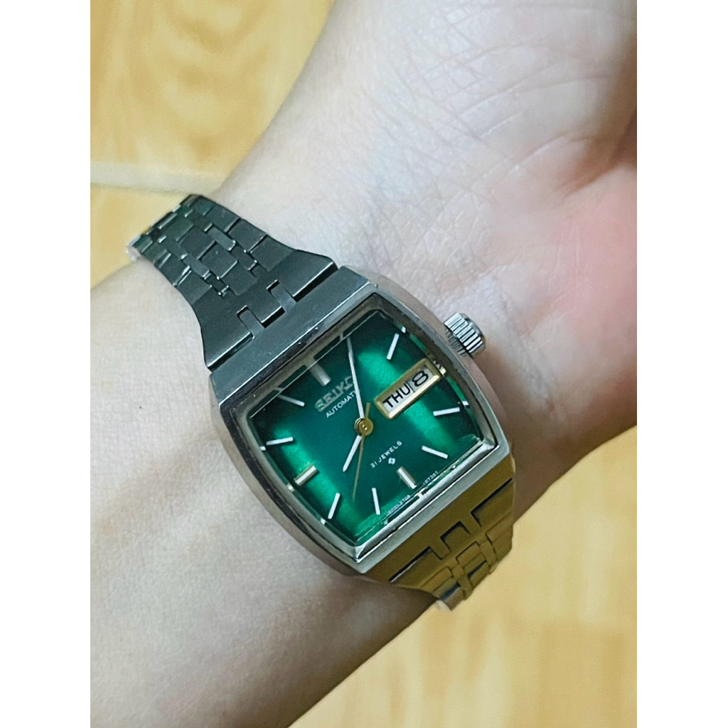 Đồng hồ Seiko CƠ Auto Nhật tank vuông nữ tay nhỏ đeo đẹp.