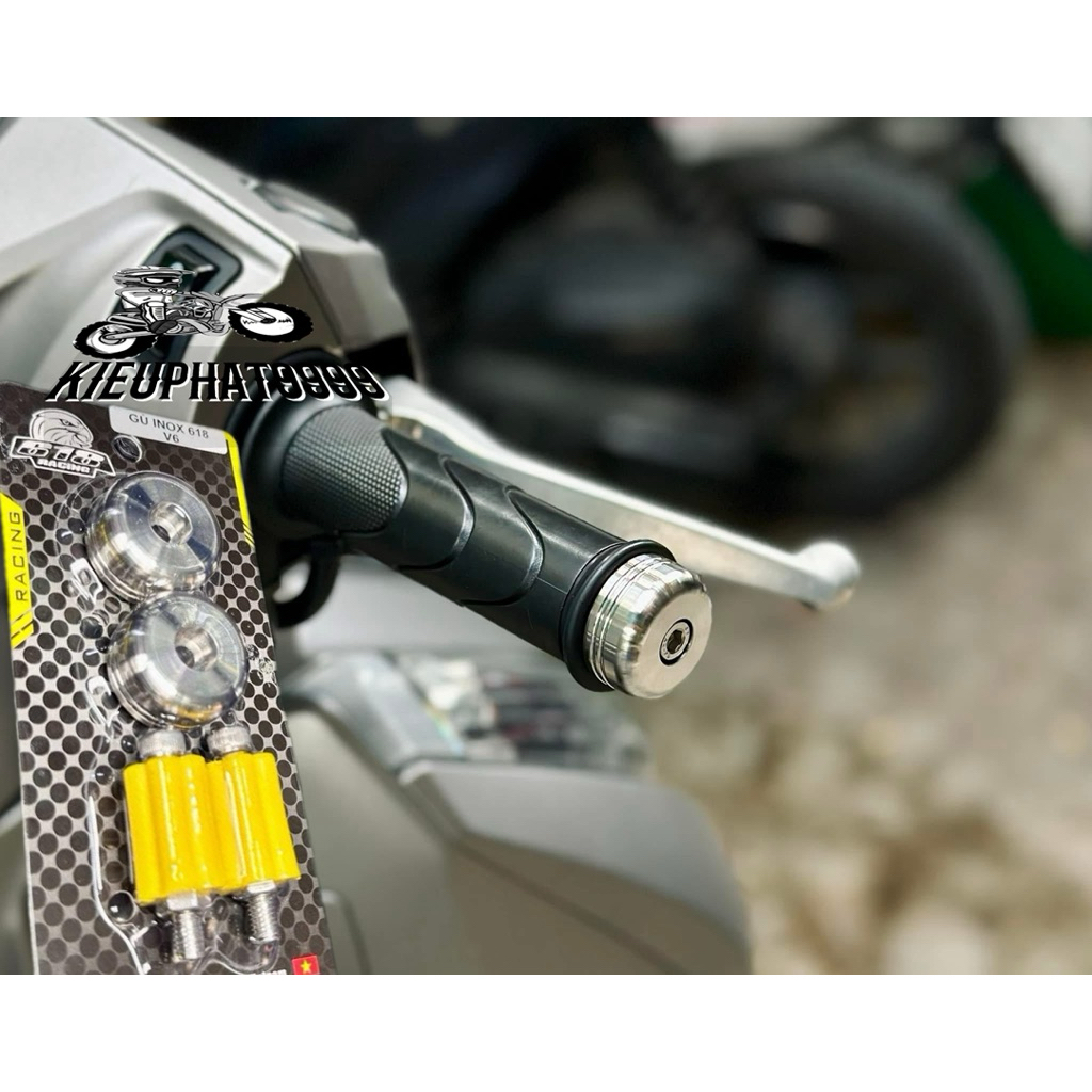 Gù INOX 618 V6 Racing chính hãng/ Gù tay lái xe máy inox 618 Inox 304