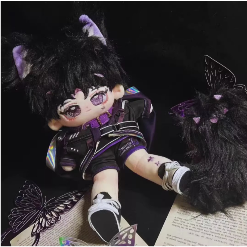 [SẴN] Doll 25cm - Búp bê bông 25cm không thuộc tính tóc đen, lông thỏ mới chính hãng Khôi Miêu