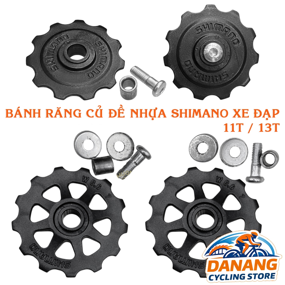 Bánh Răng Pulley Củ Đề Nhựa Xe Đạp SHIMANO 11T 13T (1 Cặp) – Nhựa Bền, Thay Thế Chính Xác