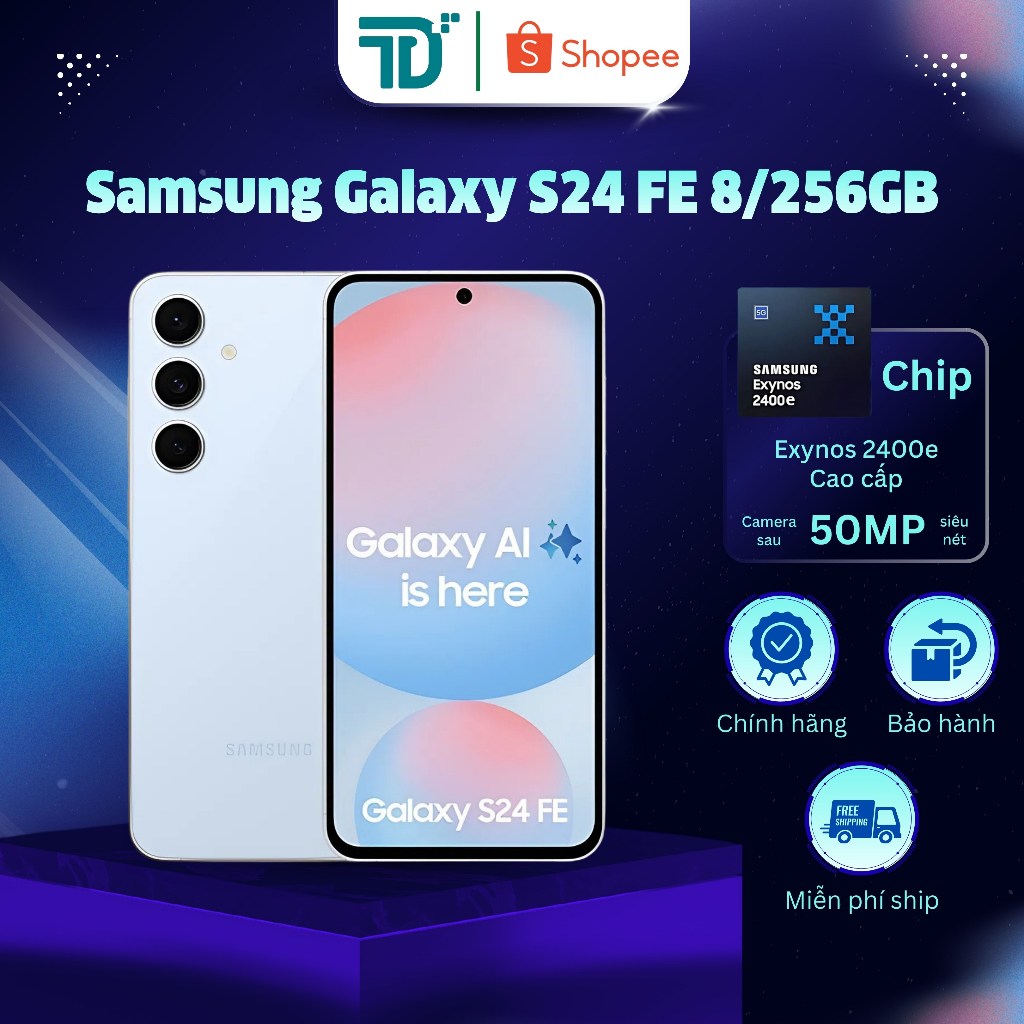 Điện thoại Samsung Galaxy S24 FE 8/256GB mới 100% - Hàng Chính Hãng Bảo Hành 12 Tháng Toàn Quốc