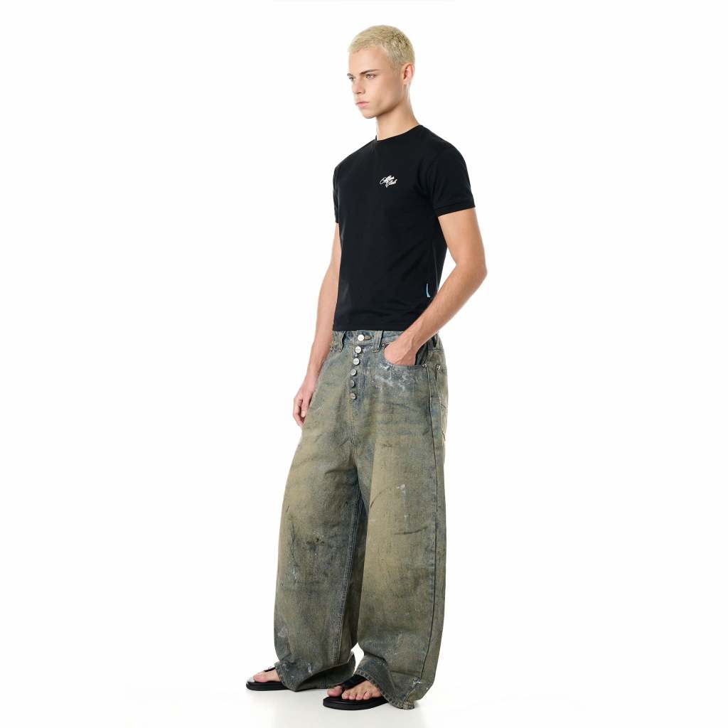 QUẦN JEAN "ALFAER"  WASHED BAGGY JEANS