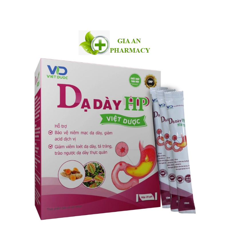 DẠ DÀY HP VIỆT DƯỢC - Hỗ Trợ Giảm Acid Dịch Vị (Hộp 25 gói)