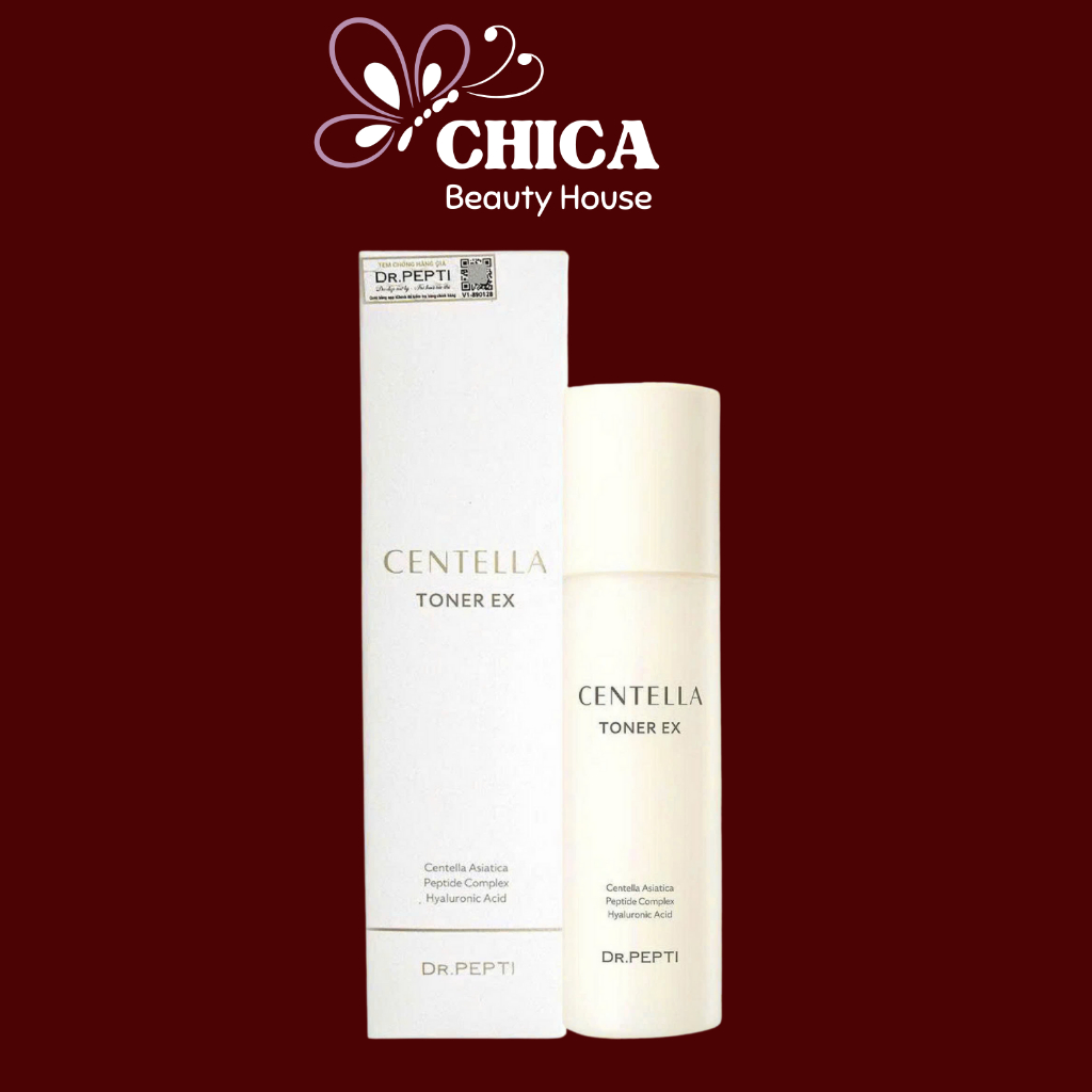 {Mẫu Mới} Nước Hoa Hồng Dưỡng Da Cấp Ẩm, Căng Bóng Dr.Pepti Centella Toner DrPepti+ EX 180ml