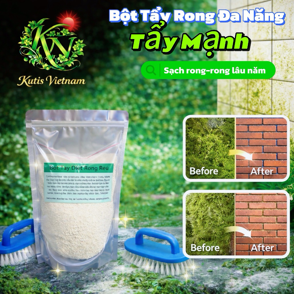 bột tẩy rong rêu 500gram , (clorin) xử lí rong, xử lí nước