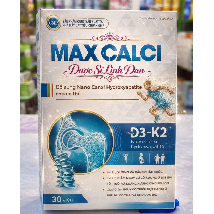 Bổ Sung Canxi - Vitamin D3-K2 MAX3 Xương và răng chắc khỏe, Giảm thiếu hụt canxi ở phụ nữ mang thai