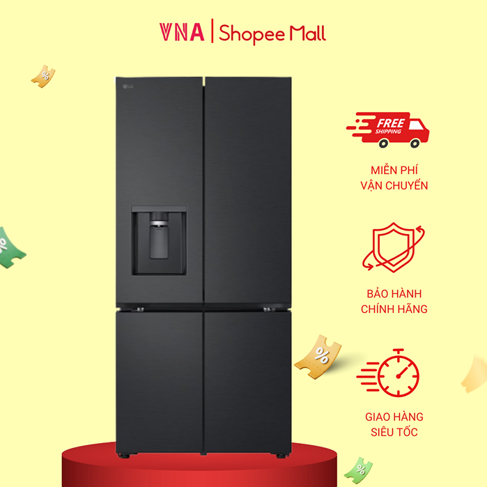 Tủ lạnh LG French Door màu đen lì 571L LFD58BLMA - Ngăn đông mềm - Freeship Hà Nội