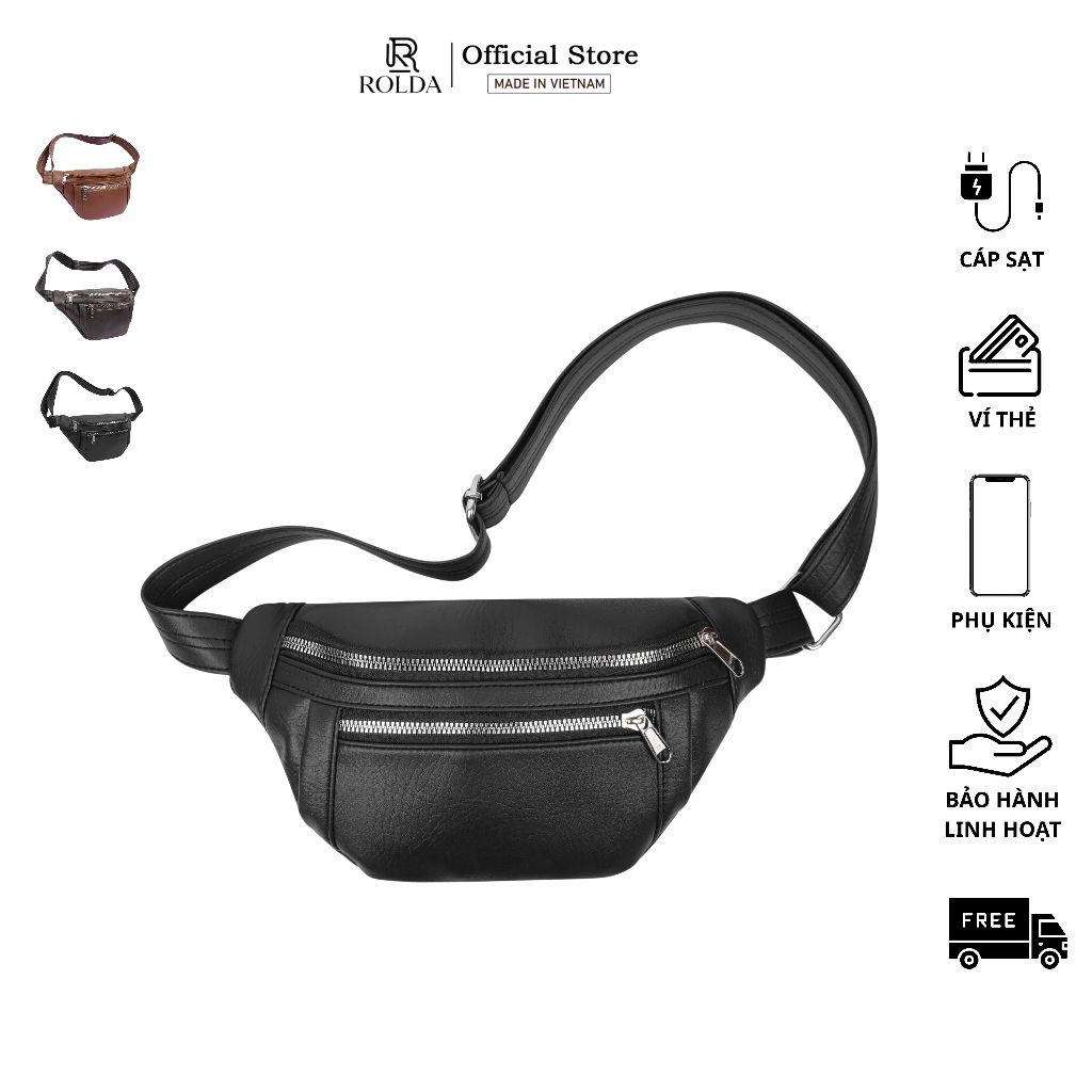 Túi Đeo Chéo Da PU Cao Cấp - Thiết Kế Basic Sang Trọng - ROLDA