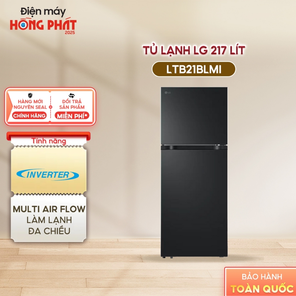 [Freeship HCM/Cần Thơ] - Tủ Lạnh LG Inverter 217 Lít LTB21BLMI