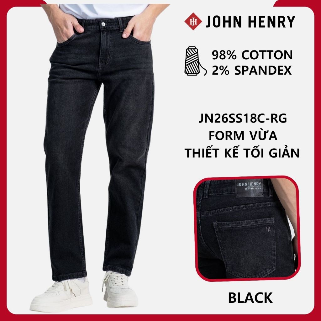 JOHN HENRY - JN26SS18C - Quần Jean Dài Nam Form Vừa -  REGULAR