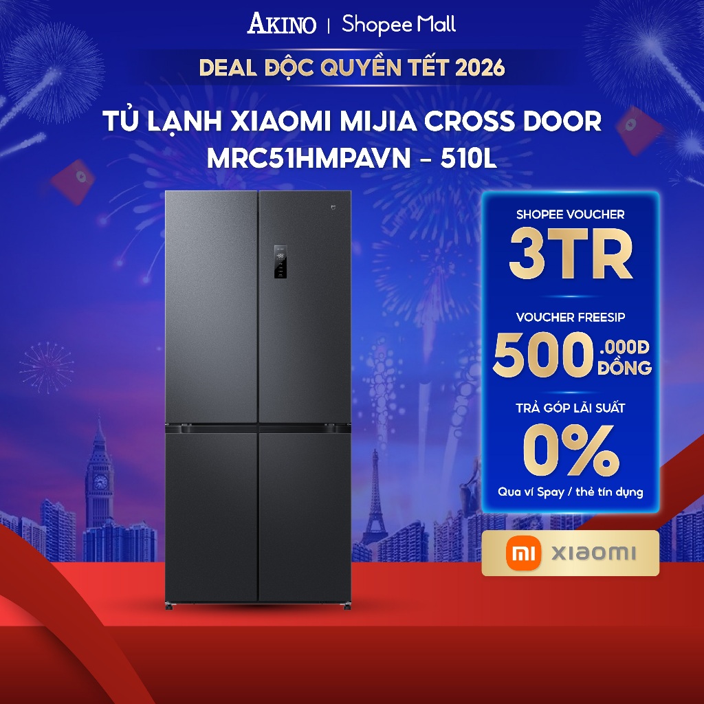 Tủ lạnh Xiaomi Mijia Cross Door 510 lít MRC51HMPAVN - Hàng Chính Hãng