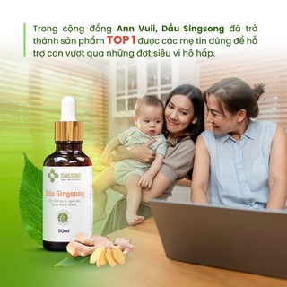 [50ml] Dầu Ấm Húng Chanh SingSong Vegan - Giảm Ho, Massage Giãn Cơ Thư Thái