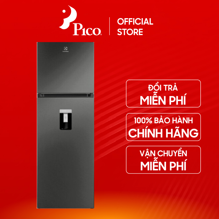 Tủ lạnh 2 cánh ELECTROLUX ETB3460L-B, 341 lít, Inverter, lấy nước ngoài, làm đá tự động, màu đen, sx