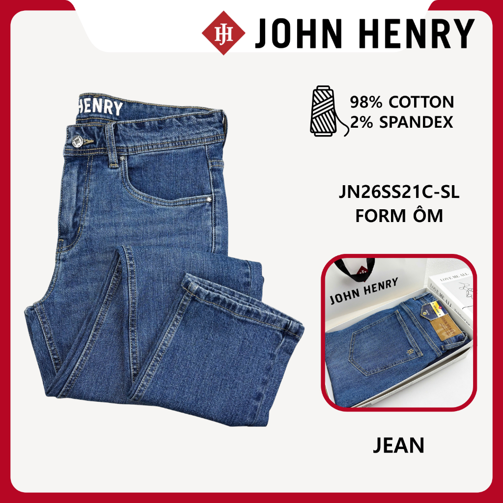 JOHN HENRY - JN26SS21C - Form Ôm - SLIMFIT - Quần Jean Dài Nam