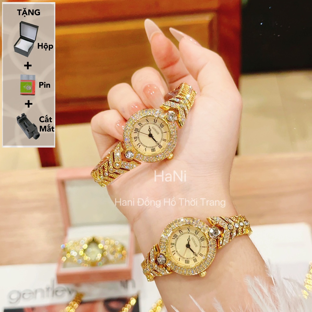 [MUA 1 TẶNG 3] Đồng Hồ Nữ Gossie Lắc Phượng Hoàng Full Đá Bắt Sáng Sang Trọng- Đẳng Cấp- 2 Màu Lựa Chọn