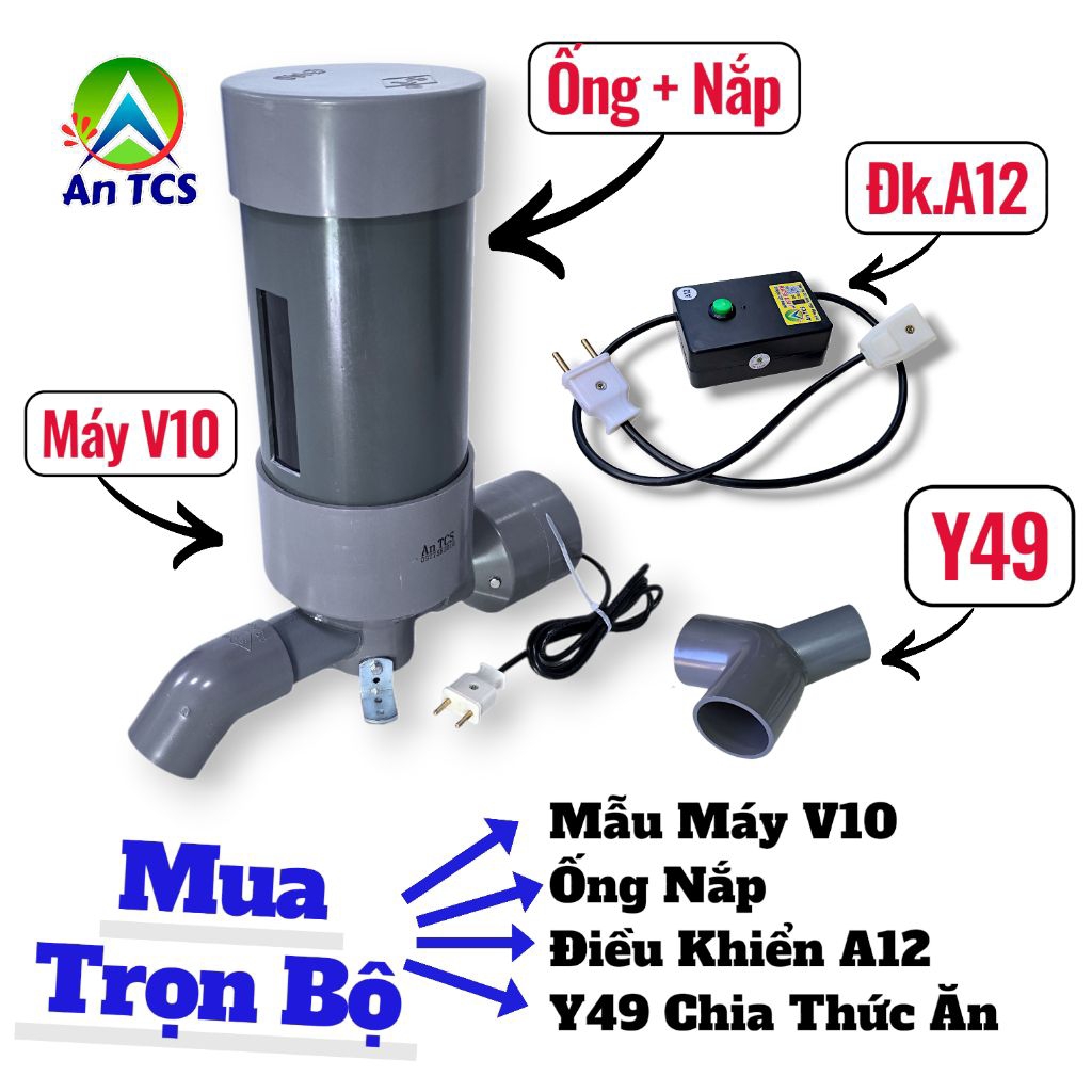 Máy Cho Cá Lươn Mèo Ăn Tự Động mẫu V10 An TCS