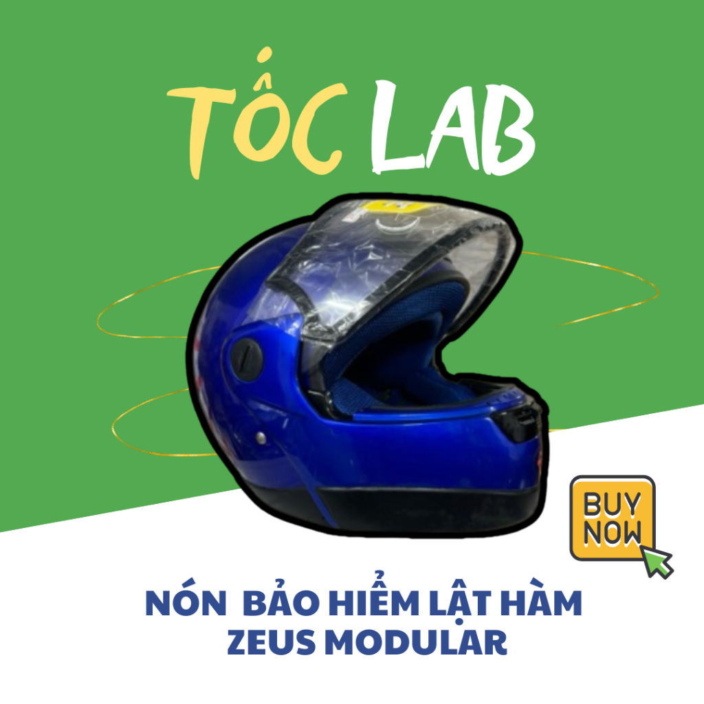 Nón Bảo Hiểm Lật Hàm ZEUS Modular - Chất Liệu Sợi Tổng Hợp (1 Kính)